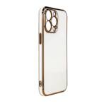 LIGHTING COLOR CASE FOR XIAOMI REDMI NOTE 11 GEL COVER WITH GOLD FRAME WHITE