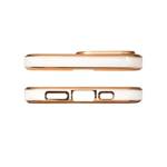 LIGHTING COLOR CASE FOR XIAOMI REDMI NOTE 11 GEL COVER WITH GOLD FRAME WHITE