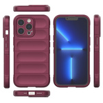 MAGIC SHIELD CASE CASE FOR IPHONE 13 PRO ELASTIC ARMORED SLEEVE BURGUNDY