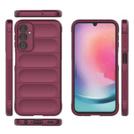 MAGIC SHIELD CASE FOR SAMSUNG GALAXY A24 4G FLEXIBLE ARMORED COVER BURGUNDY