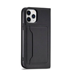 MAGNET CARD CASE FOR IPHONE 12 COVER CARD WALLET CARD STAND BLACK