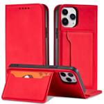 MAGNET CARD CASE FOR IPHONE 12 COVER CARD WALLET CARD STAND RED