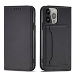 MAGNET CARD CASE FOR SAMSUNG GALAXY S23 ULTRA FLIP COVER WALLET STAND BLACK