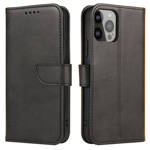 MAGNET CASE ELEGANT CASE COVER WITH A FLAP AND STAND FUNCTION FOR IPHONE 14 PRO BLACK