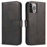 MAGNET CASE WITH FLAP AND WALLET FOR SAMSUNG M14 - BLACK