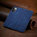 MAGNET FANCY CASE CASE FOR IPHONE 12 PRO COVER CARD WALLET CARD STAND BLUE