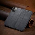 MAGNET FANCY CASE CASE FOR IPHONE 12 PRO MAX POUCH WALLET CARD HOLDER BLACK