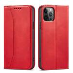 MAGNET FANCY CASE CASE FOR IPHONE 12 PRO MAX POUCH WALLET CARD HOLDER RED