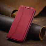 MAGNET FANCY CASE CASE FOR IPHONE 12 PRO MAX POUCH WALLET CARD HOLDER RED