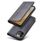 MAGNET FANCY CASE CASE FOR IPHONE 12 PRO POUCH CARD WALLET CARD STAND BLACK