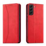 MAGNET FANCY CASE FOR SAMSUNG GALAXY S23+ FLIP COVER WALLET STAND RED