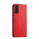 MAGNET FANCY CASE FOR SAMSUNG GALAXY S23+ FLIP COVER WALLET STAND RED