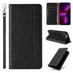 MAGNET STRAP CASE CASE FOR IPHONE 14 PLUS FLIP WALLET MINI LANYARD STAND BLACK