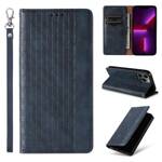 MAGNET STRAP CASE CASE FOR IPHONE 14 PLUS FLIP WALLET MINI LANYARD STAND BLUE