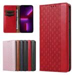 MAGNET STRAP CASE IPHONE 14 PRO CASE WITH FLIP WALLET MINI LANYARD STAND RED