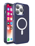 MAGNETIC COLOR MATTE CASE FOR IPHONE 15 PRO - NAVY BLUE