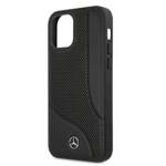 MERCEDES MEHCP12LCDOBK IPHONE 12 PRO MAX 6,7" CZARNY /BLACK HARDCASE LEATHER PERFORATED AREA