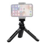 MINI TRIPOD WITH PHONE HOLDER MOUNT SELFIE STICK CAMERA GOPRO HOLDER BLACK