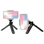 MINI TRIPOD WITH PHONE HOLDER MOUNT SELFIE STICK CAMERA GOPRO HOLDER BLACK