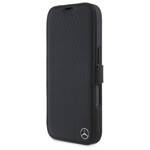 Mercedes MEBKP16L23RBGVK iPhone 16 Pro    6.3" czarny/black bookcase Leather Wood Imitation