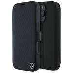 Mercedes MEBKP16X23RBGVK iPhone 16 Pro    Max 6.9" czarny/black bookcase Leather Wood Imitation