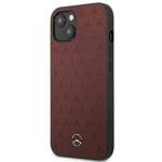 Mercedes MEHCP13SPSQRE iPhone 13 mini 5,4" czerwony/red hardcase Leather Stars Pattern