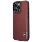 Mercedes MEHCP14L8ROLR iPhone 14 Pro  6.1" czerwony/red hardcase Leather Wave Patern