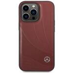 Mercedes MEHCP14L8ROLR iPhone 14 Pro  6.1" czerwony/red hardcase Leather Wave Patern