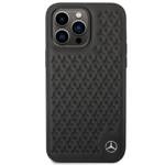 Mercedes MEHCP14X8REMPK iPhone 14 Pro  Max 6,7" czarny/black hardcase Leather Stars Pattern