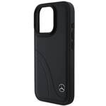 Mercedes MEHCP16L23RBCSK iPhone 16 Pro 6.3" czarny/black hardcase MB Curved Stitches Leather