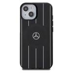 Mercedes MEHMP15S23HRSK iPhone 15 / 14  / 13 6.1" czarny/black hardcase Double Layer Crossed Lines MagSafe