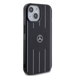 Mercedes MEHMP15S23HRSK iPhone 15 / 14  / 13 6.1" czarny/black hardcase Double Layer Crossed Lines MagSafe