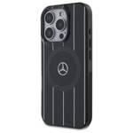 Mercedes MEHMP16L23HRSK iPhone 16 Pro  6.3" czarny/black hardcase MB Double Layer Crossed Lines MagSafe