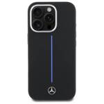 Mercedes MEHMP16L23SUMBK iPhone 16 Pro 6.3" czarny/black hardcase Silicone Blue Stripe MagSafe