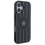 Mercedes MEHMP16S23HRSK iPhone 16 6.1"    czarny/black hardcase MB Double Layer Crossed Lines MagSafe