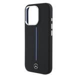 Mercedes MEHMP16X23SUMBK iPhone 16 Pro Max 6.9" czarny/black hardcase Silicone Blue Stripe MagSafe