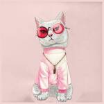 Nimmy Nerka na ramię różowy/pink          Crossbody Glasses Cool Cat