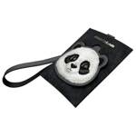 Nimmy Zestaw 3w1 torebka na telefon +     portfel + etui na lokalizator czarny/black Big Eyed Pet 2.0 Panda