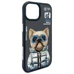 Nimmy etui iPhone 15 6.1" czarny/black    Cool&Cute 2.0 Dog