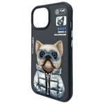 Nimmy etui iPhone 15 6.1" czarny/black    Cool&Cute 2.0 Dog