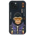 Nimmy etui iPhone 15 6.1" czarny/black    Cool&Cute 2.0 Monkey