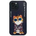 Nimmy etui iPhone 15 6.1" czarny/black    Glasses Cool Cat