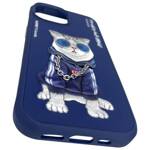 Nimmy etui iPhone 15 6.1" niebieski/blue  Glasses Cool Cat