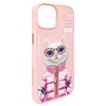 Nimmy etui iPhone 15 6.1" różowy/pink     Cool&Cute 2.0 Cat