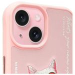 Nimmy etui iPhone 15 6.1" różowy/pink     Glasses Cool Cat