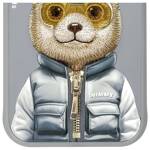 Nimmy etui iPhone 15 6.1" szary/gray      Cool&Cute 2.0 Bear