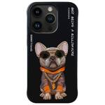 Nimmy etui iPhone 15 Pro 6.1"             czarny/black Glasses Cool Dog