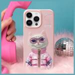 Nimmy etui iPhone 15 Pro 6.1"             różowy/pink Cool&Cute 2.0 Cat