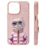 Nimmy etui iPhone 15 Pro Max 6.7"         różowy/pink Cool&Cute 2.0 Cat