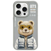 Nimmy etui iPhone 15 Pro Max 6.7"         szary/gray Cool&Cute 2.0 Bear